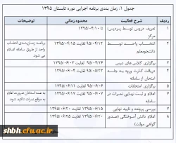 تقویم آموزشی تابستان 95