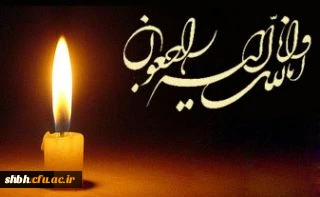 عرض تسلیت خدمت استاد گرامی سرکار خانم رستگاران