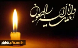 عرض تسلیت خدمت استاد گرامی سرکار خانم رستگاران