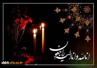 عرض تسلیت خدمت همکار محترم جناب آقای جلالوندیان